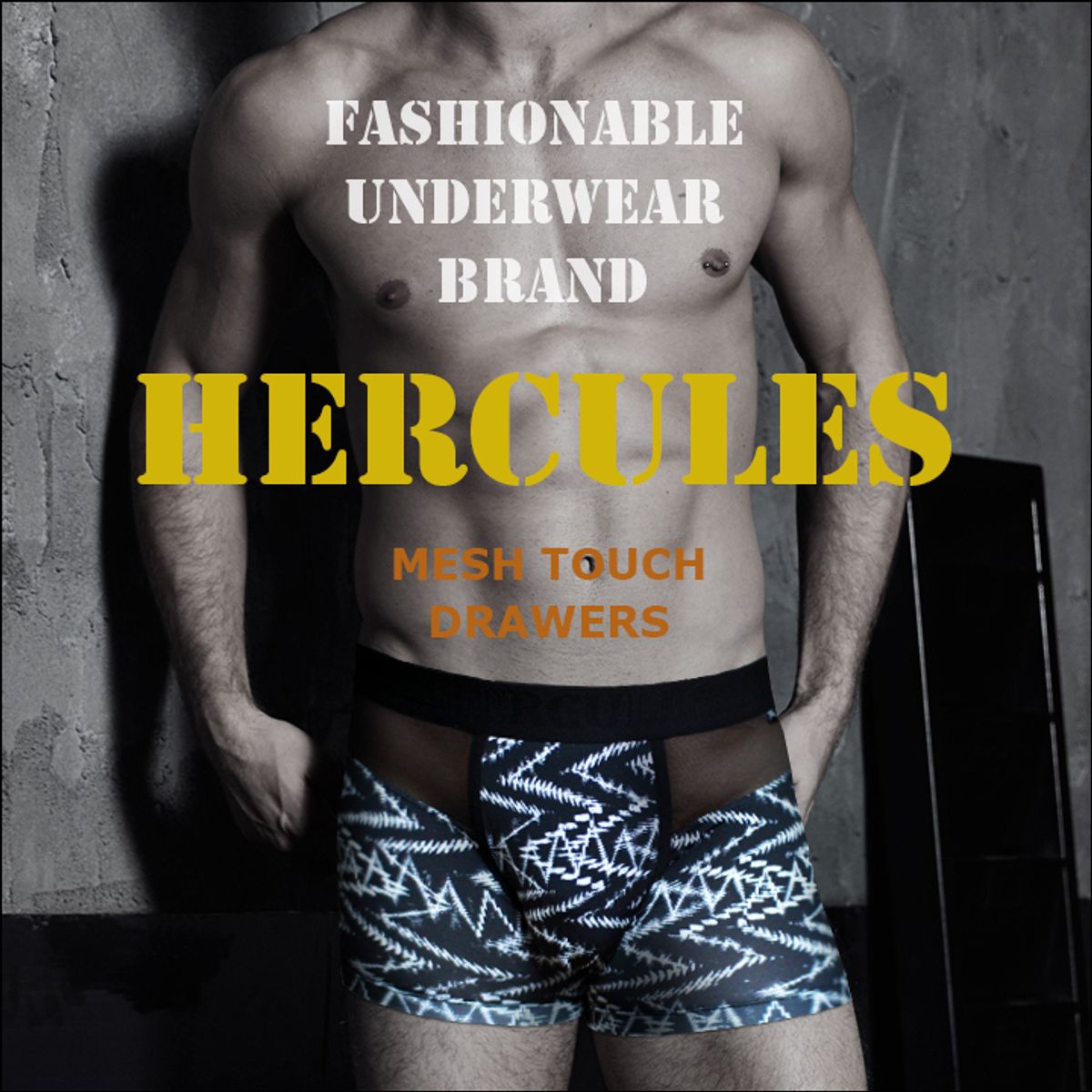 헤라클레스 언더웨어(HERCULES UNDERWEAR) [헤라클레스] 블랙 망사 유니크st 섹시 드로즈 HB2DR110M1