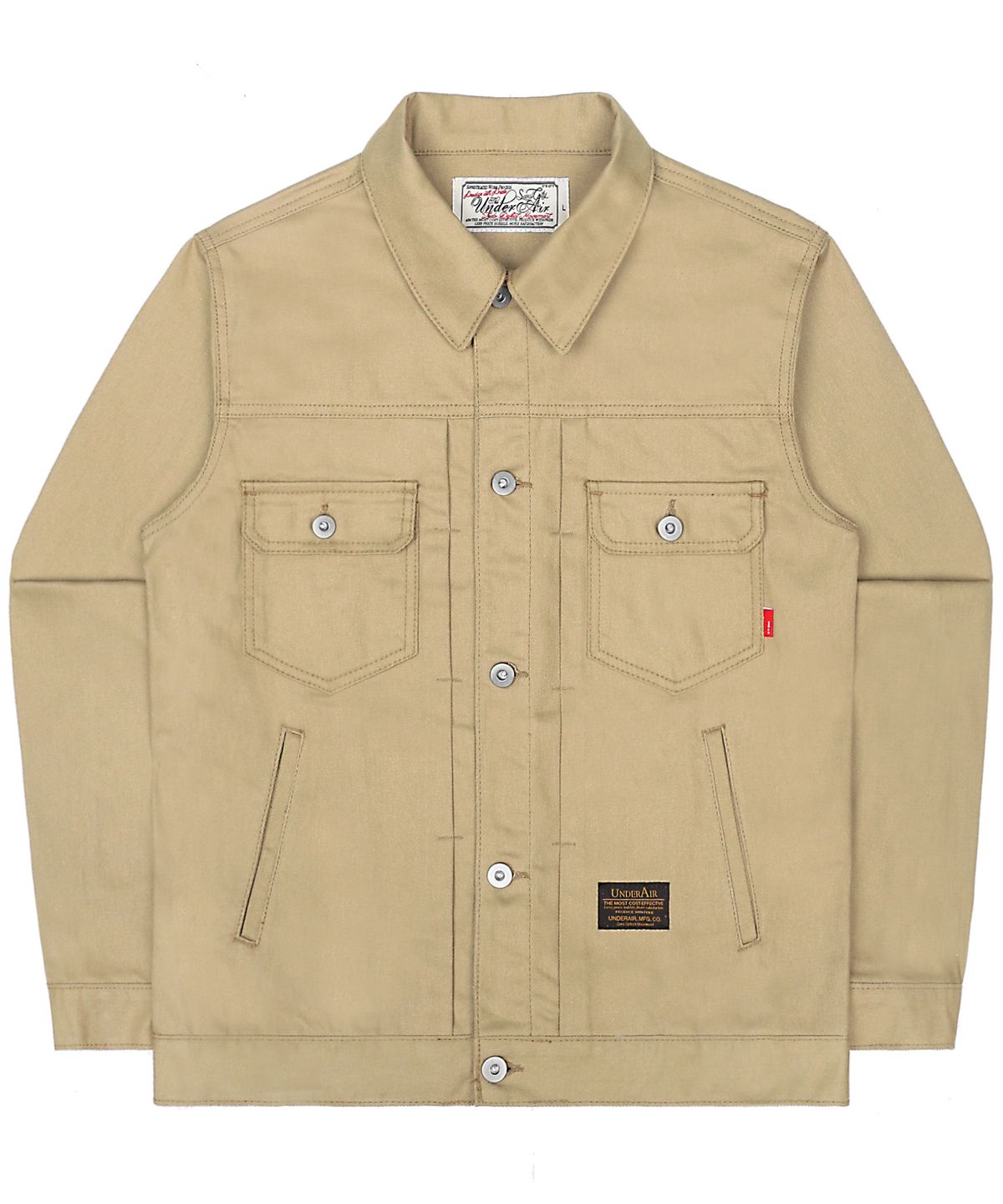 언더에어(UNDERAIR) 7S COTTON TRUCKER JACKET - BEIGE