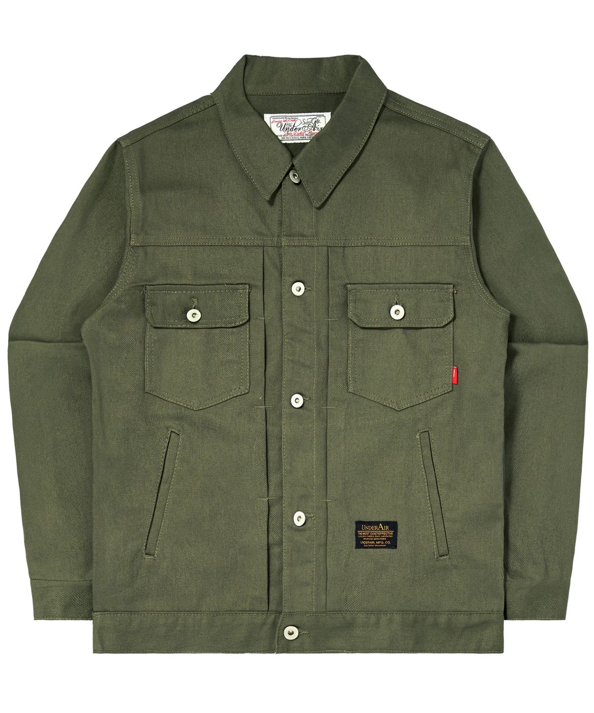 언더에어(UNDERAIR) 7S COTTON TRUCKER JACKET - KHAKI