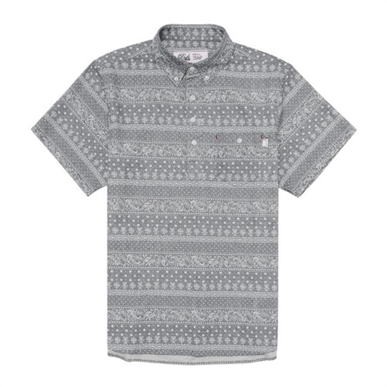 PAISLEY PULLOVER SHIRTS-BLUE