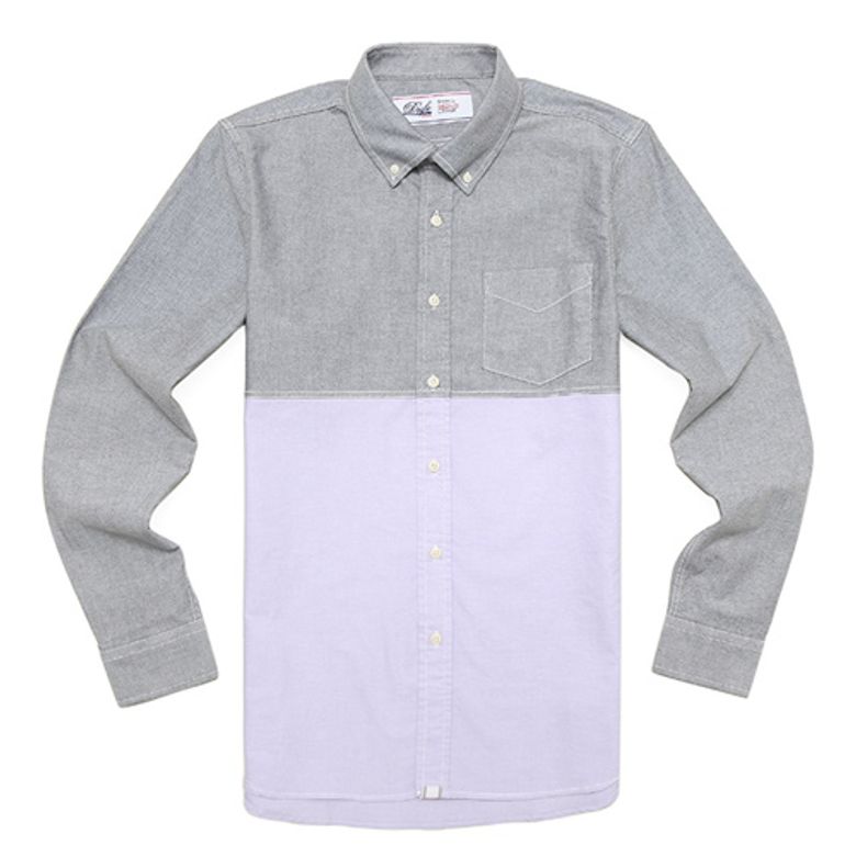 SPORT B.D SHIRTS-GREY/PURPLE