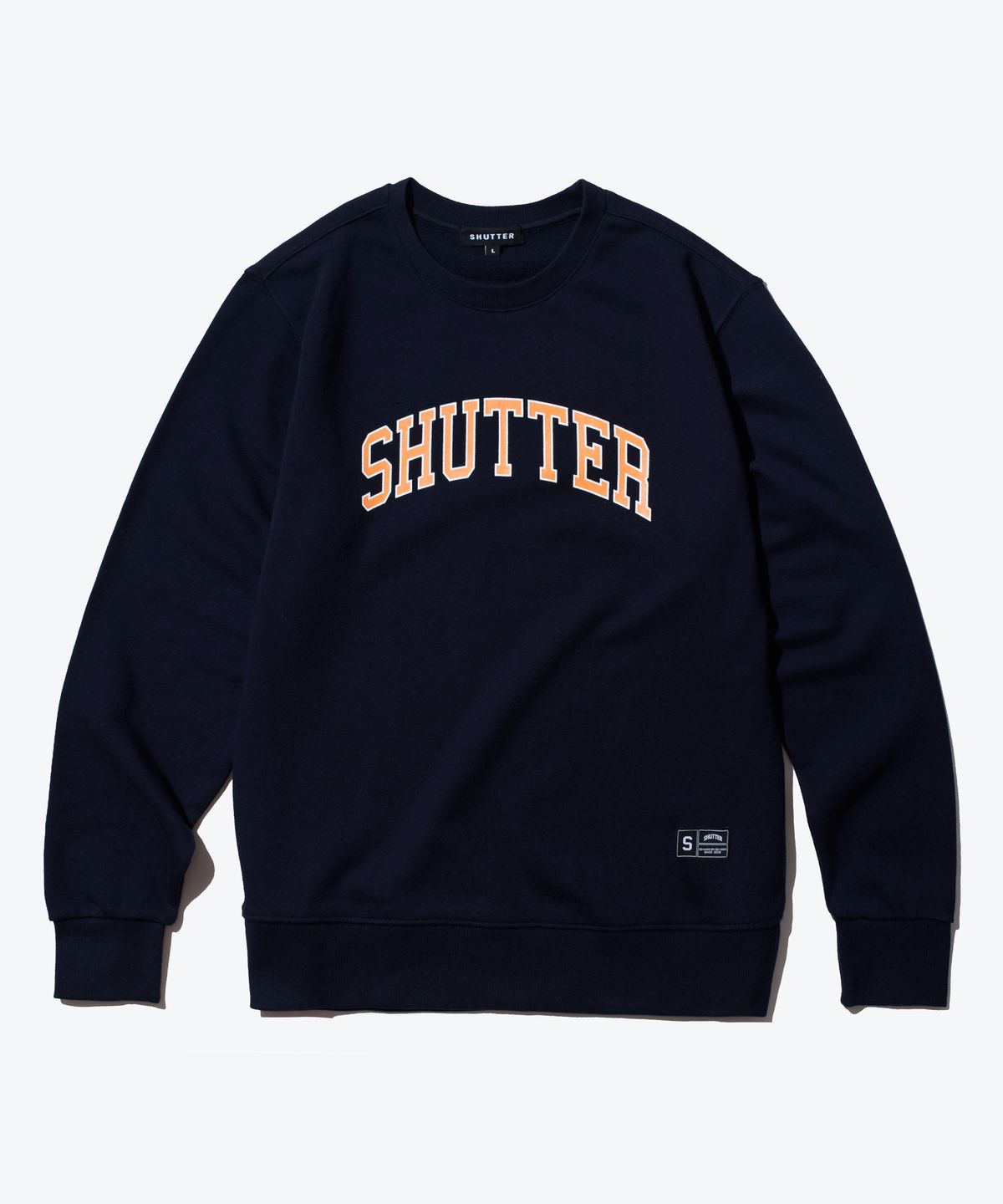 셔터(SHUTTER) ARCH COLOR SWEAT SHIRTS (DARK NAVY)