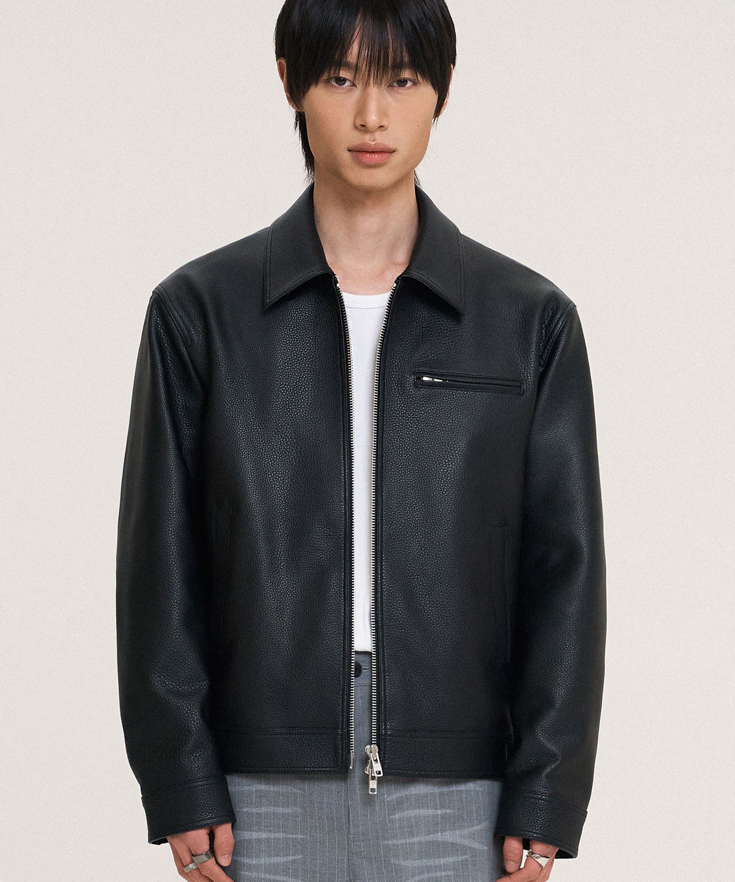 韓国Doffjason COWHIDE SINGLE JACKET牛革 MUSINSA公式 | DOFFJASON 牛革シングルジャケット