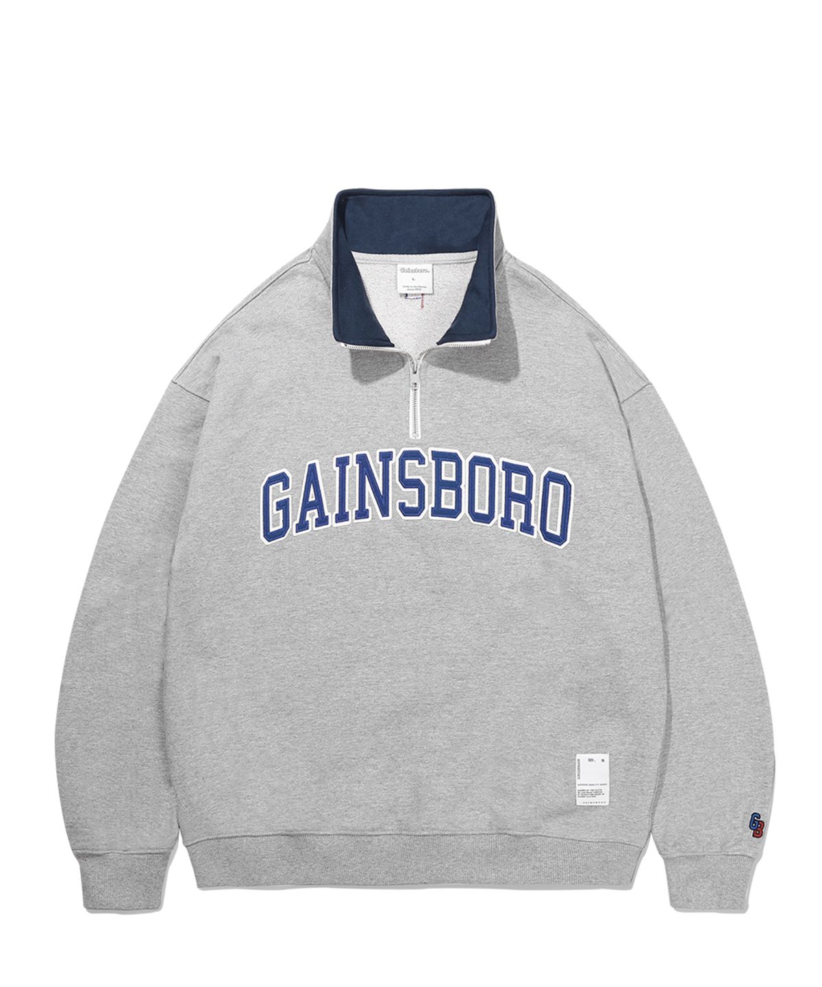 게인스보로(GAINSBORO) 로고 아노락 풀오버 하프집업 그레이
