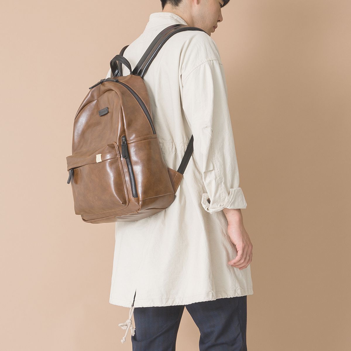 에이지 그레이(AGED GRAY) AI03FBR (Brown) SMOOTH 백팩 브라운