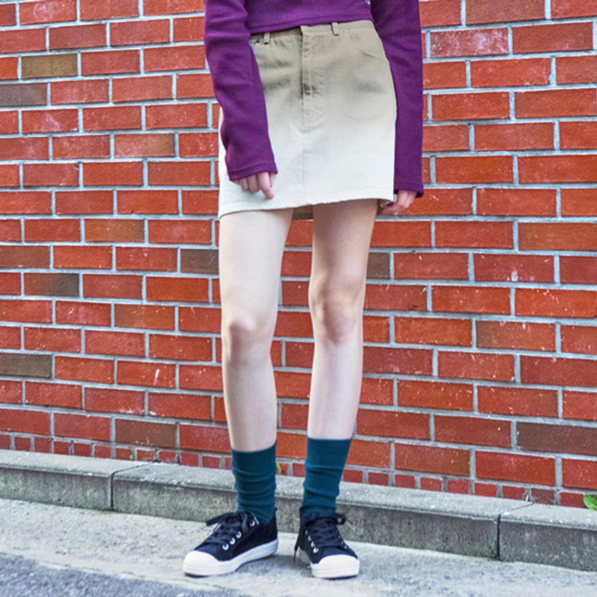 써(SER) TONE ON TONE SKIRT_BEIGE