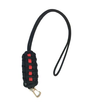 파라코드 서바이벌 펜던트 블랙 레드 라인