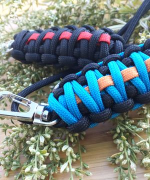 파라코드 서바이벌 펜던트 블루 블랙 오렌지 라인