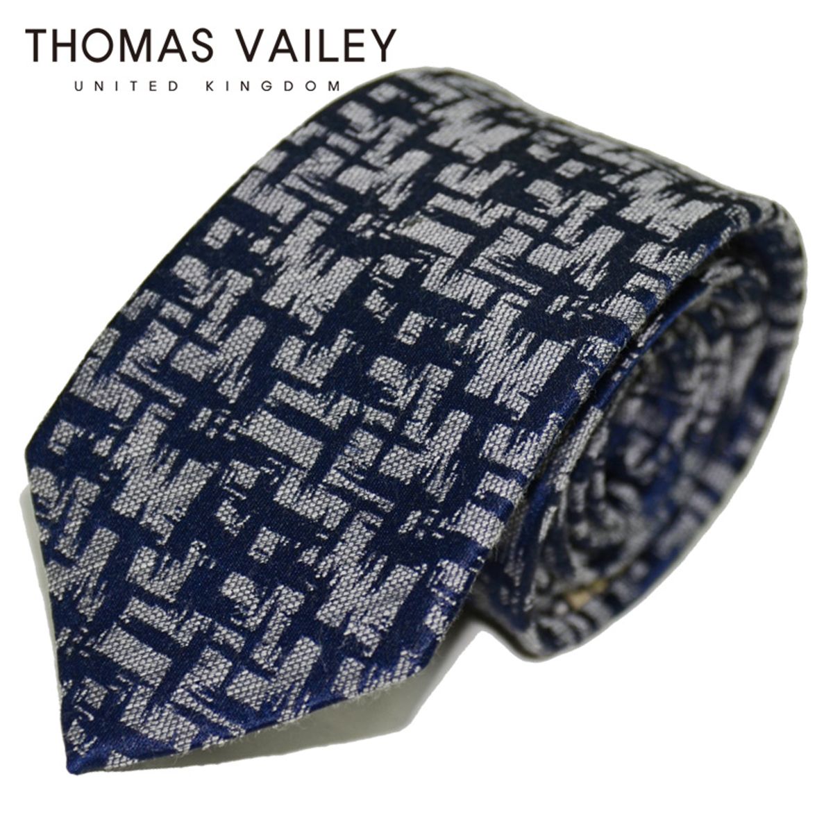 토마스 베일리(THOMAS VAILEY) [THOMAS VAILEY] 토마스베일리 세미세븐폴더 실크넥타이 - 스카 그레이