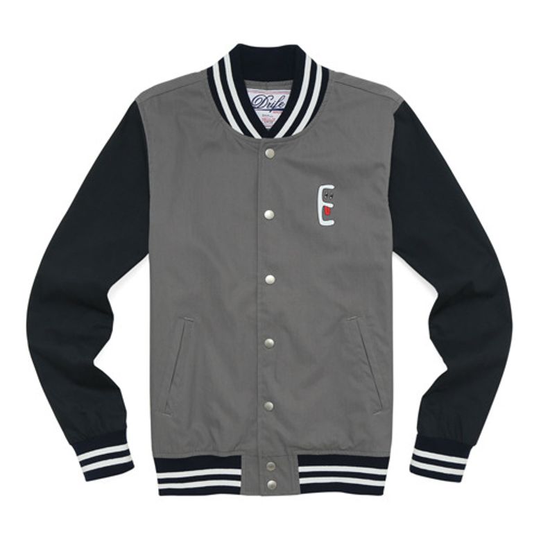 WEEKEND STADIUM JACKET-GREY/NAVY