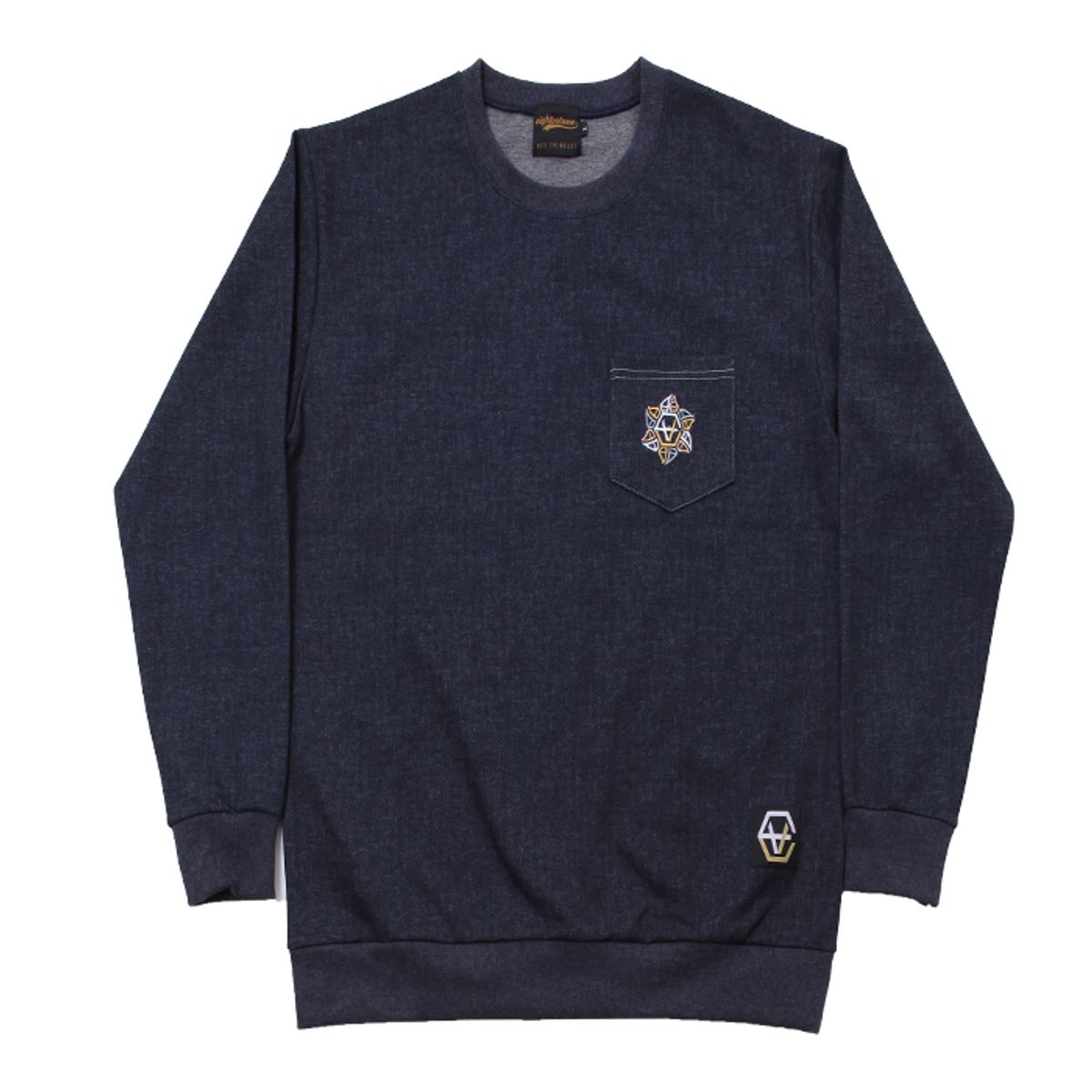 에잇볼륨(EIGHTVOLUME) EV Mandala Pocket Crewneck (Denim)
