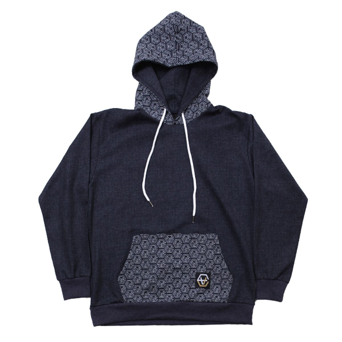 에잇볼륨(EIGHTVOLUME) EV Emblem Pattern Hood (Denim)