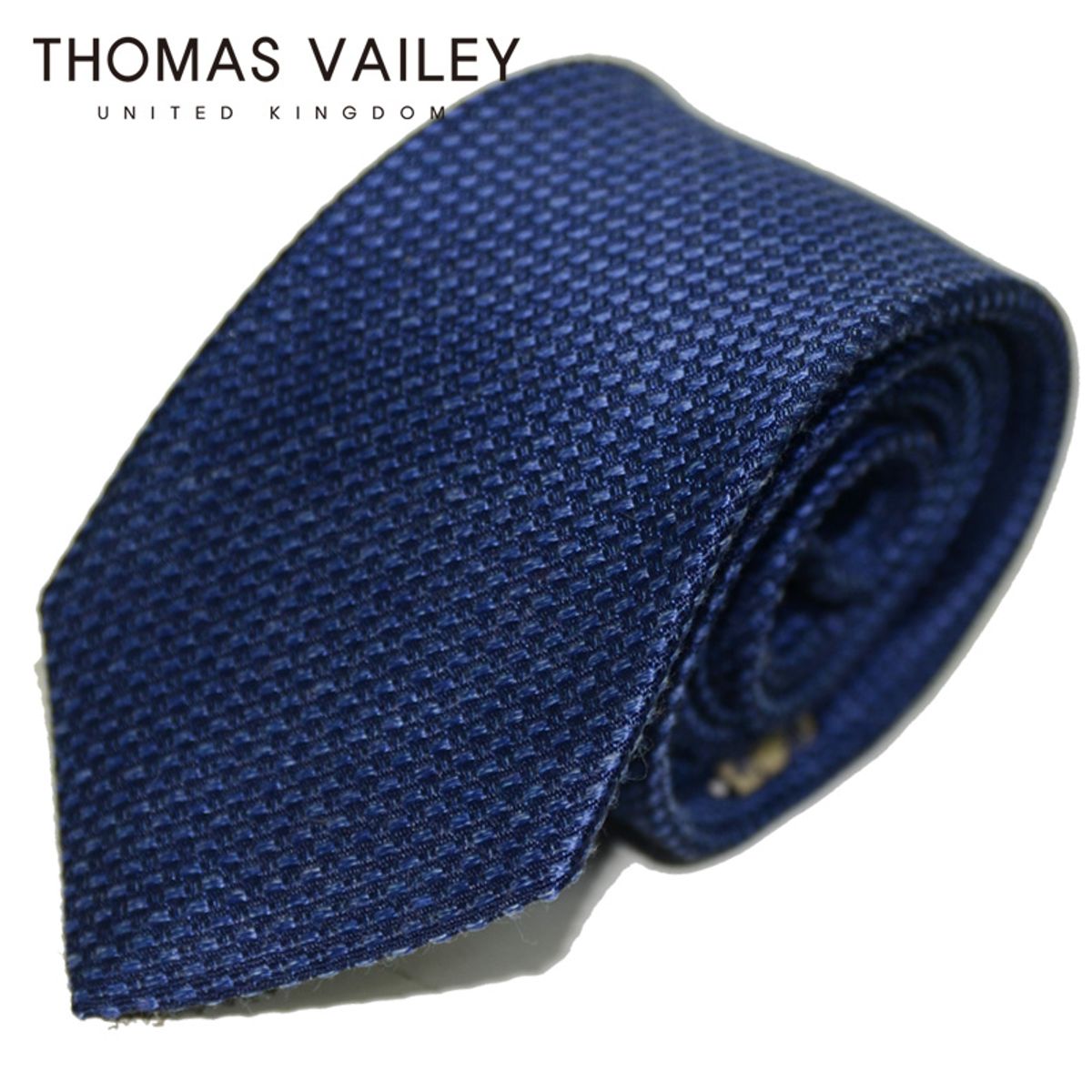 토마스 베일리(THOMAS VAILEY) [THOMAS VAILEY] 토마스베일리 세미세븐폴더 실크넥타이 - 위빙 네이비