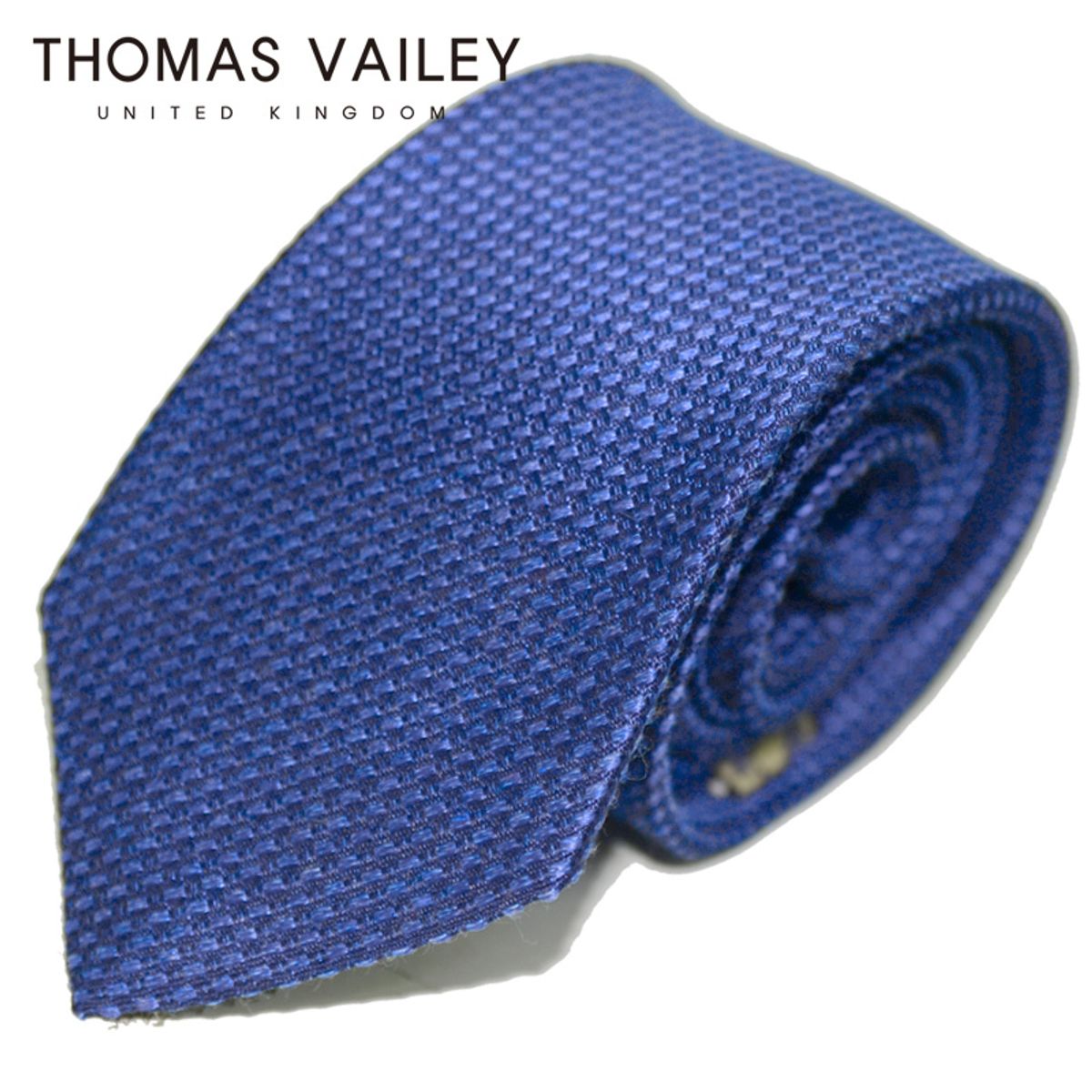 토마스 베일리(THOMAS VAILEY) [THOMAS VAILEY] 토마스베일리 세미세븐폴더 실크넥타이 - 위빙 블루