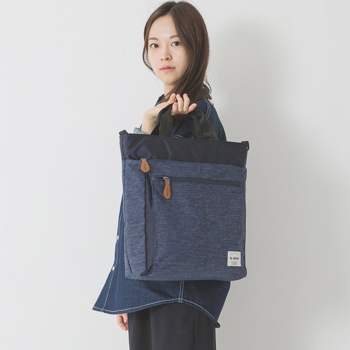 르마인(LEMINE) 르마인 tonetone cross 크로스백 (Navy)