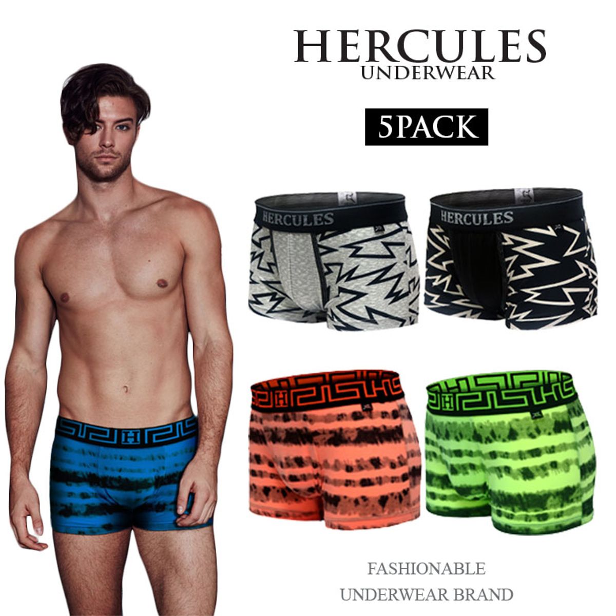 헤라클레스 언더웨어(HERCULES UNDERWEAR) [헤라클레스] 간지와 편안함 뭉치니 싸다 드로즈세트(5매)