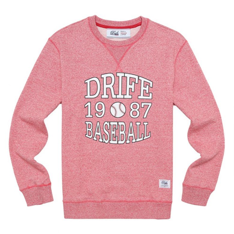 BASEBALL CREWNECK-RED
