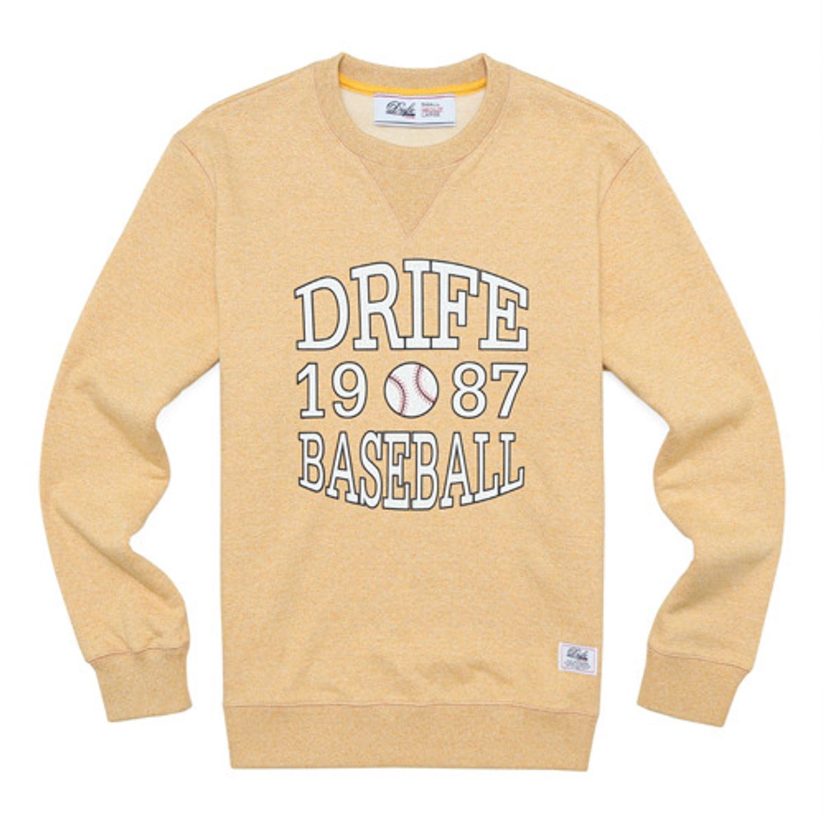 드라이프(DRIFE) BASEBALL CREWNECK-MUSTARD