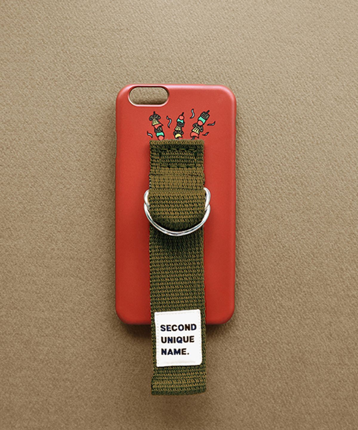 세컨드유니크네임(SECOND UNIQUE NAME) SUN CASE BURGUNDY KHAKI (ILLUST)