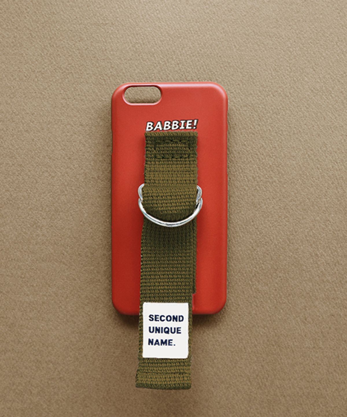세컨드유니크네임(SECOND UNIQUE NAME) SUN CASE BURGUNDY KHAKI (WORD)