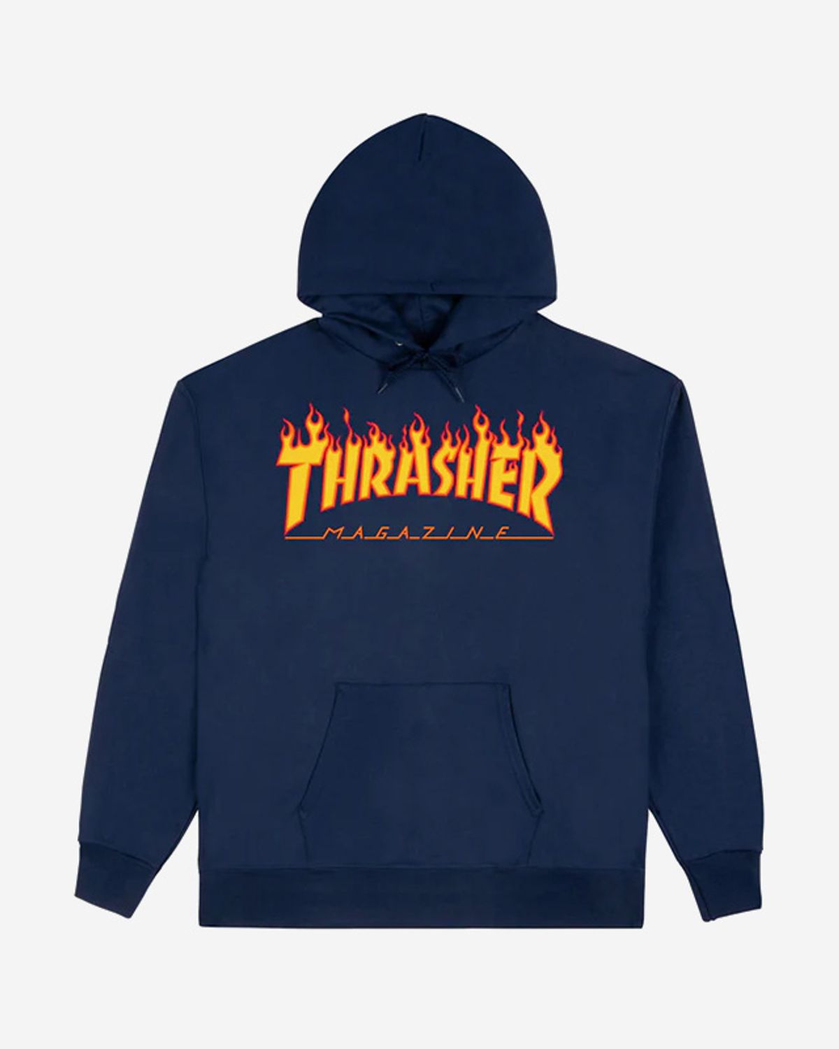 트레셔(THRASHER) FLAME HOOD [NAVY]
