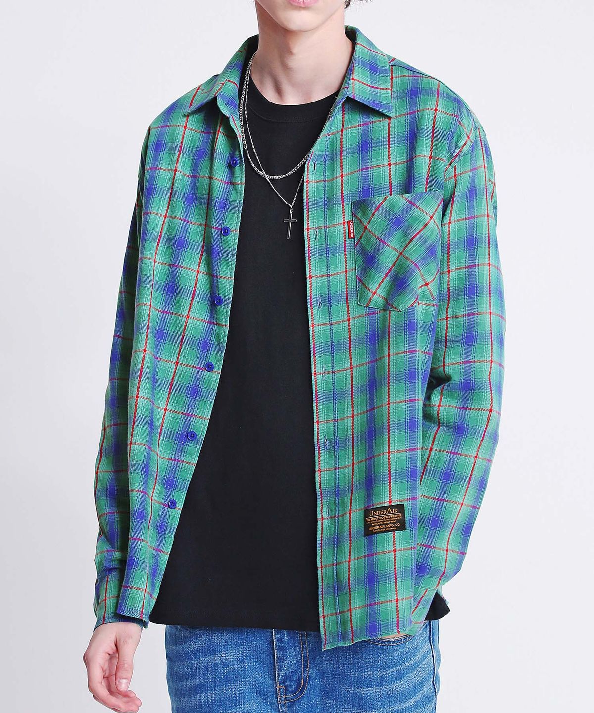 언더에어(UNDERAIR) Mellisa Shirts - Emerald