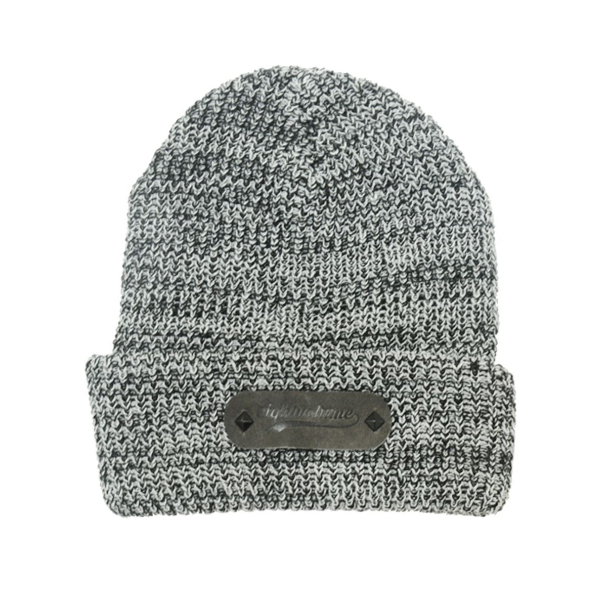 에잇볼륨(EIGHTVOLUME) EV Boca Leather Beanie (Gray)