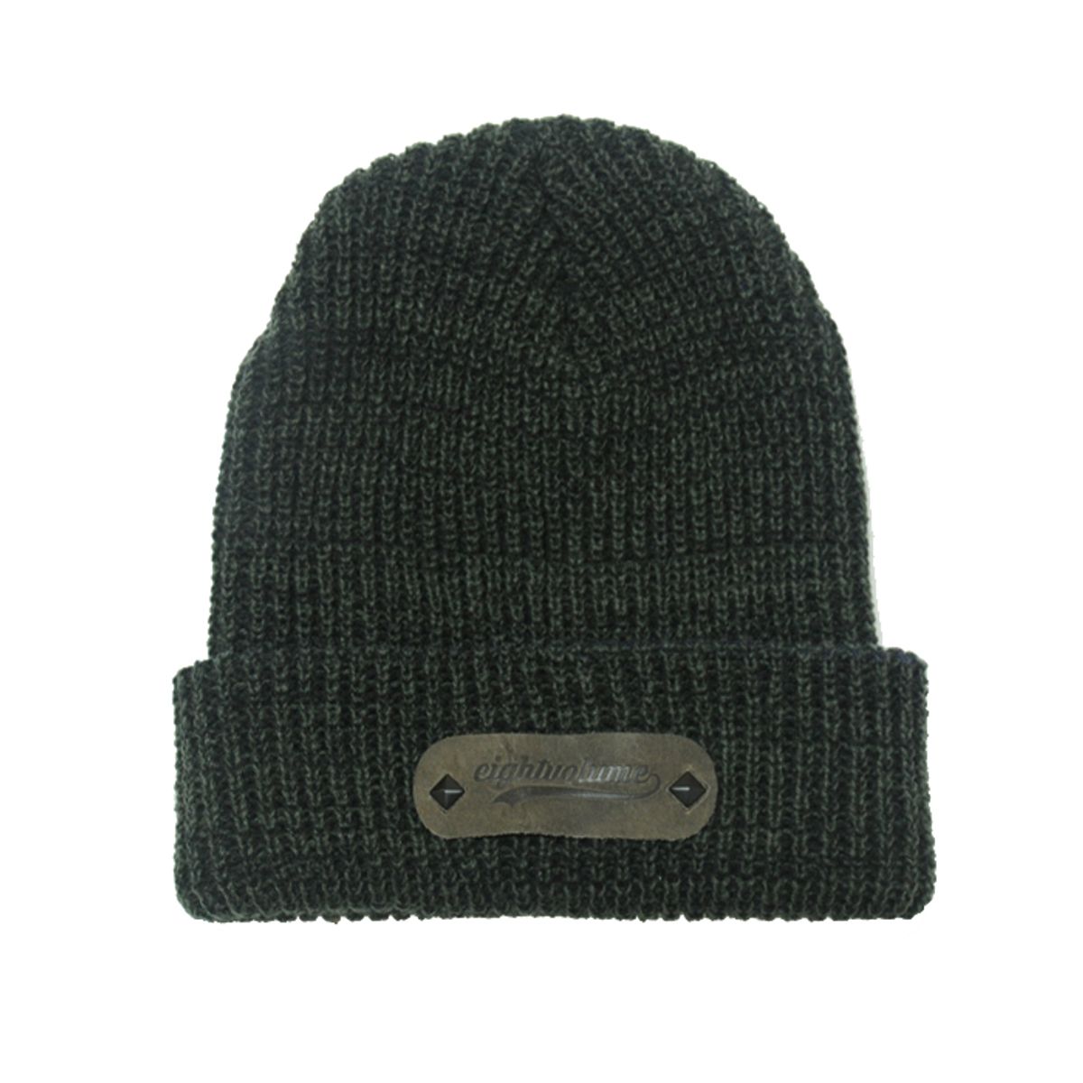 에잇볼륨(EIGHTVOLUME) EV Boca Leather Beanie (Olive)