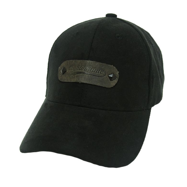 EV Leather Suede Cap (Black)