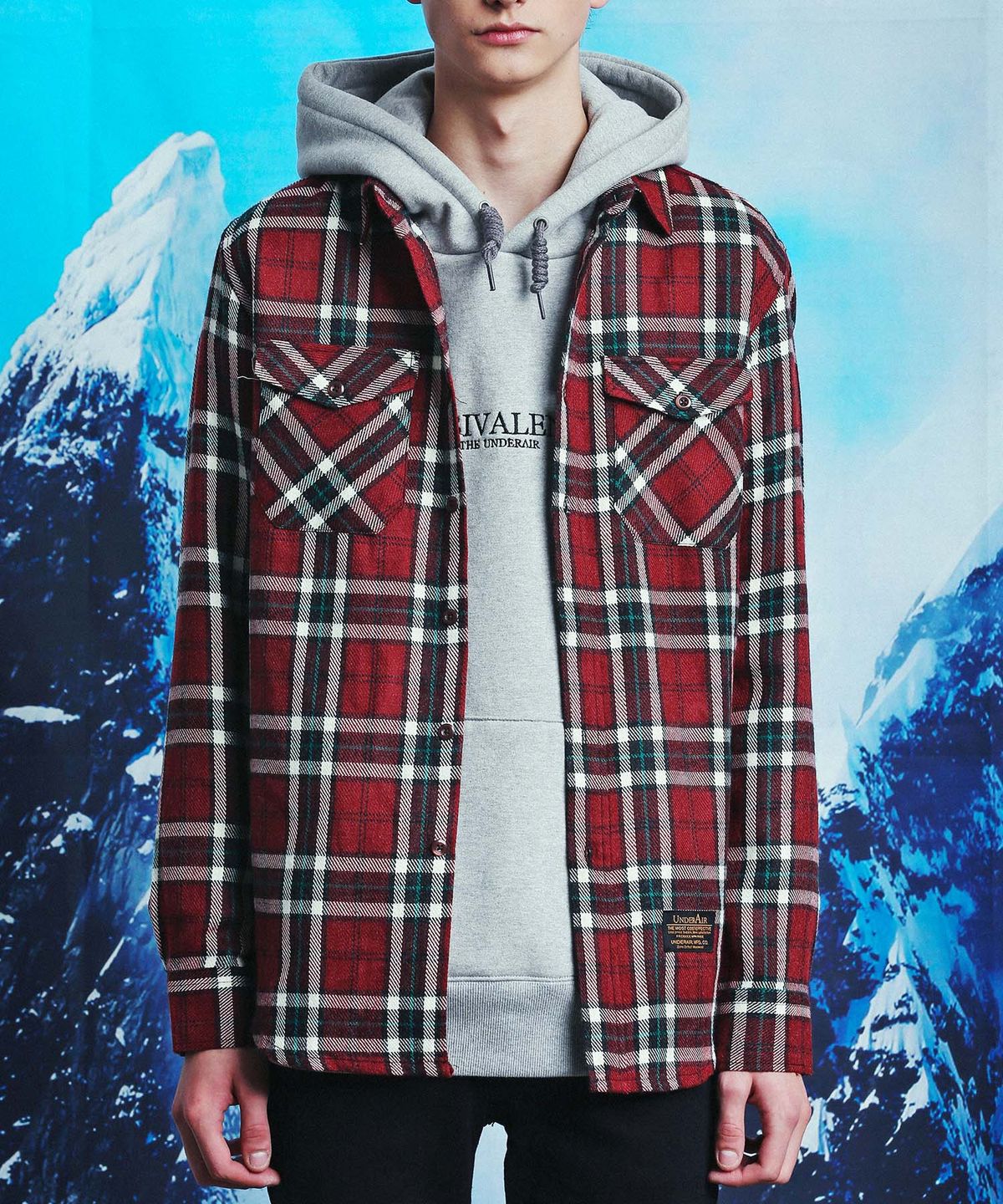 언더에어(UNDERAIR) Stardust Shirts - Burgundy