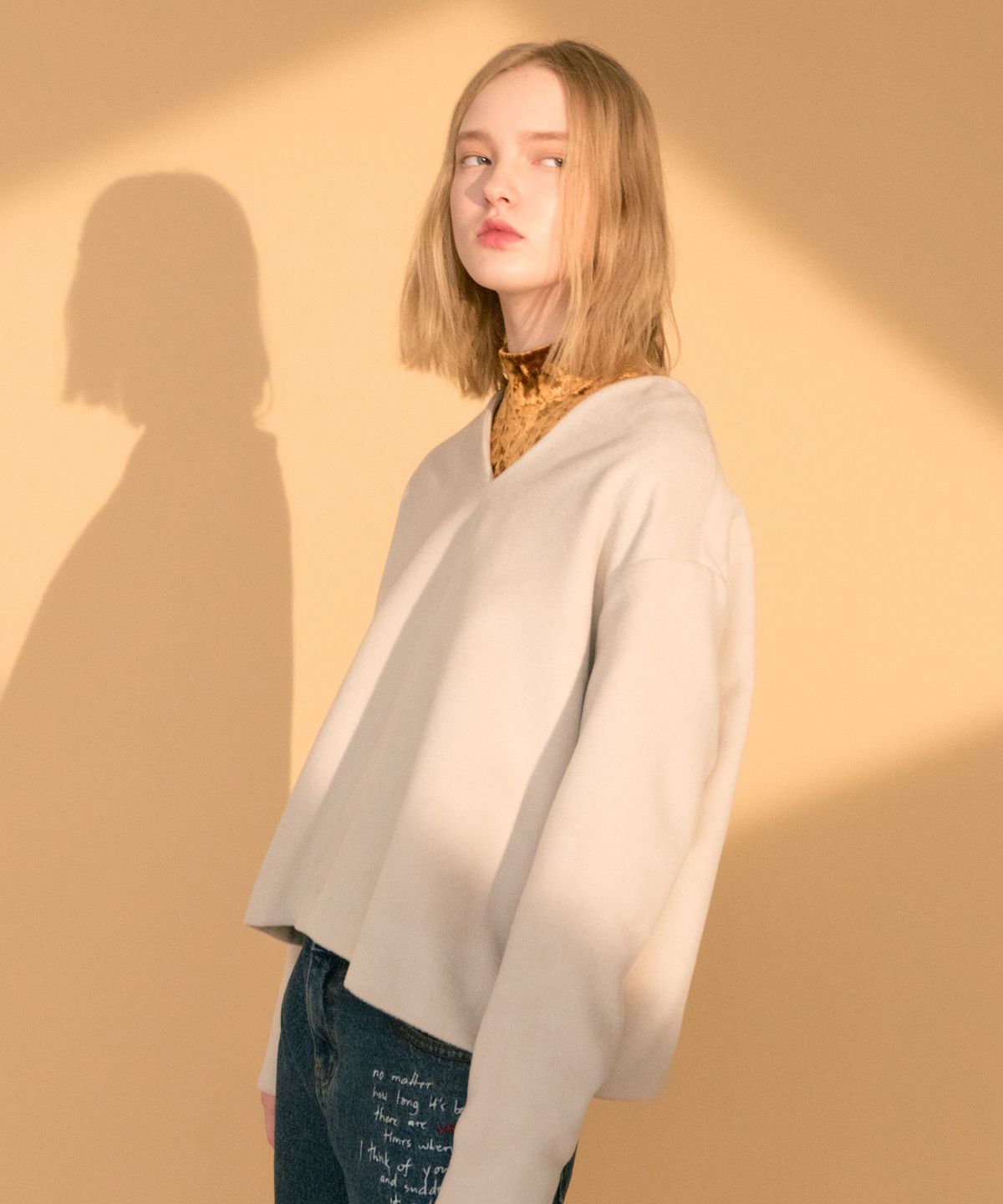 라티젠(LARTIGENT) LD V NECK BLOUSE_IV