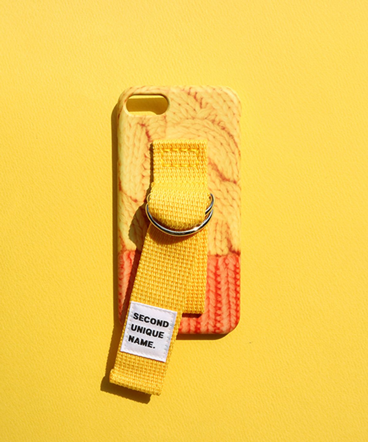 세컨드유니크네임(SECOND UNIQUE NAME) SUN CASE SWEATER YELLOW ORANGE