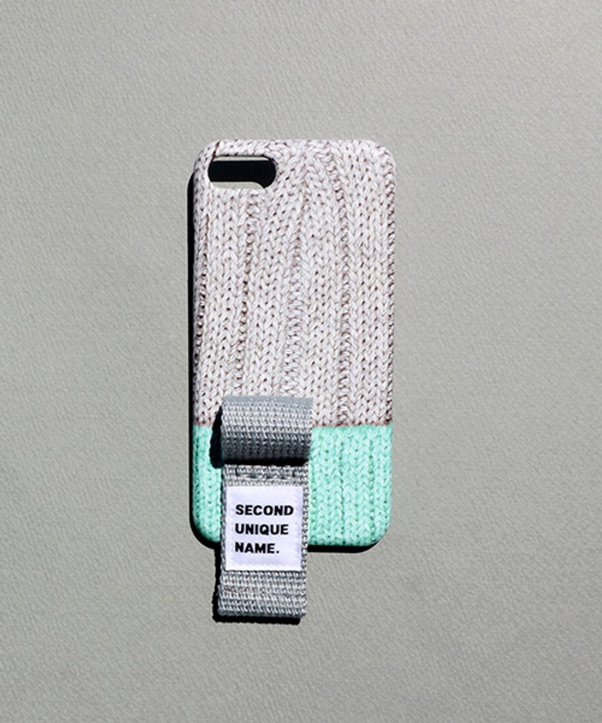세컨드유니크네임(SECOND UNIQUE NAME) SUN CASE FINGER SWEATER GREY MINT