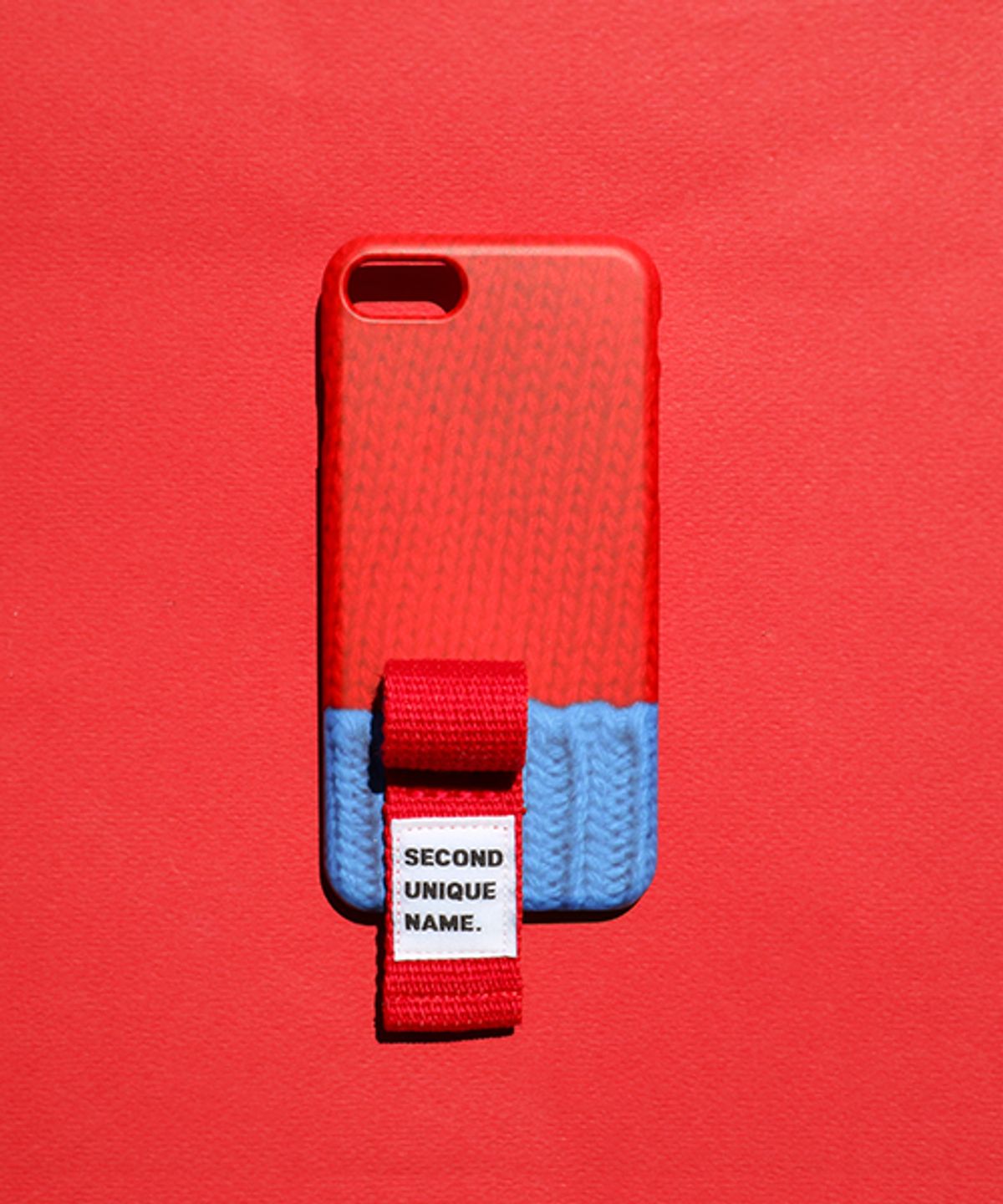 세컨드유니크네임(SECOND UNIQUE NAME) SUN CASE FINGER SWEATER RED BLUE