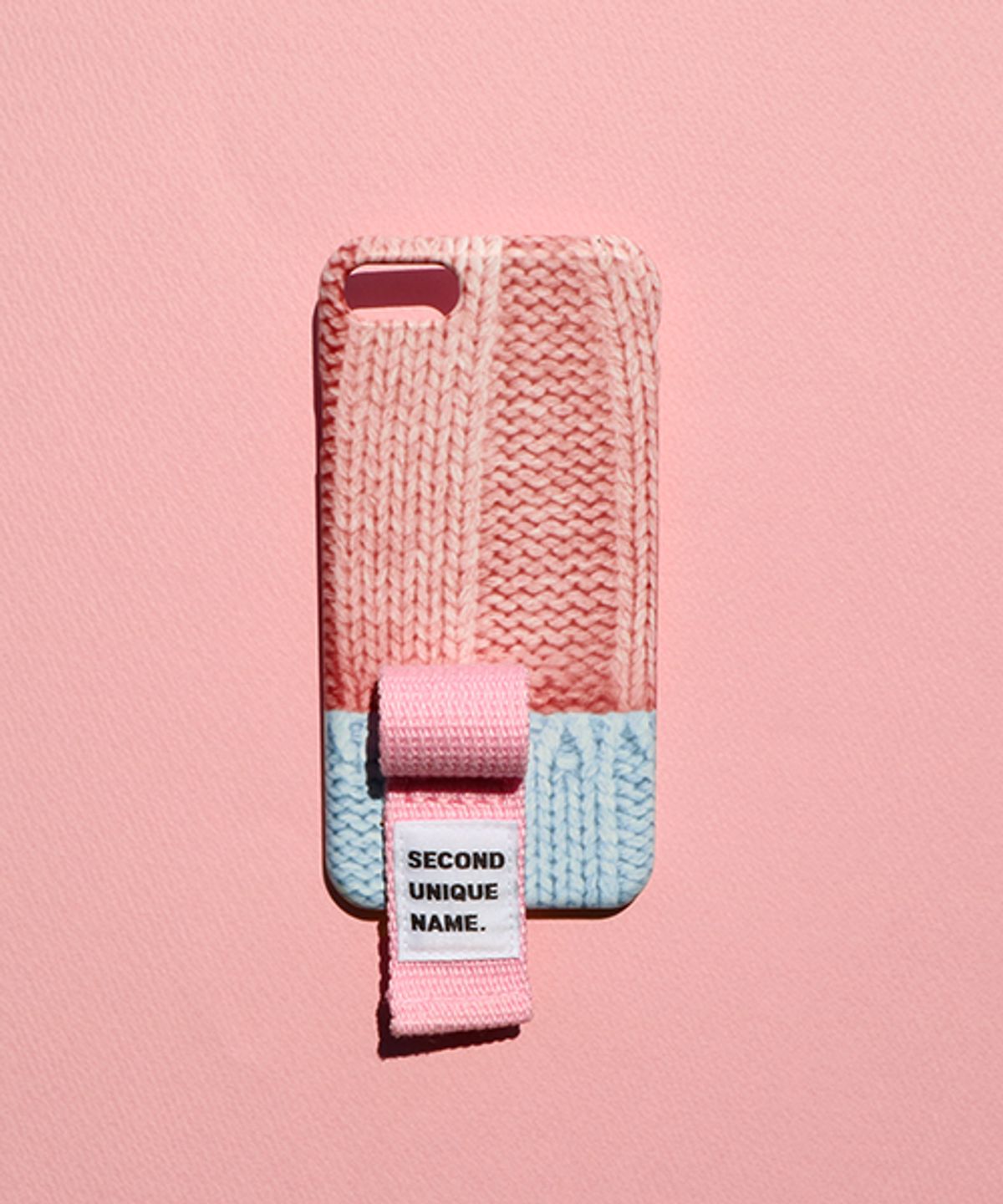 세컨드유니크네임(SECOND UNIQUE NAME) SUN CASE FINGER SWEATER LIGHT PINK LIGHT BLUE