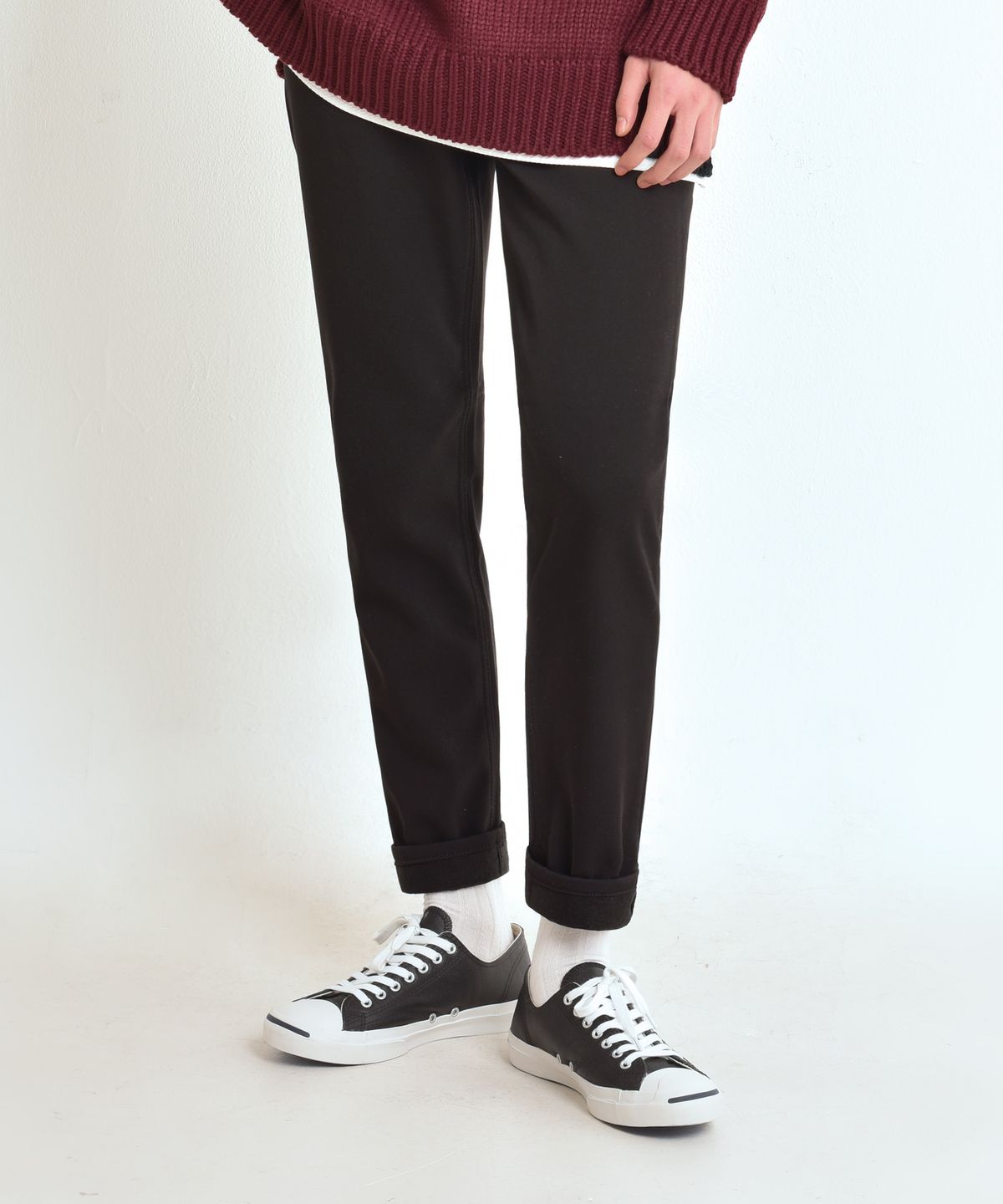 베리베인(VERYVAIN) BT46 WINTER NAPPING SPAN SLACKS (BLACK)
