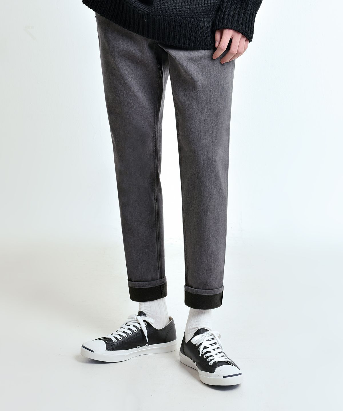 베리베인(VERYVAIN) BT46 WINTER NAPPING SPAN SLACKS (GRAY)