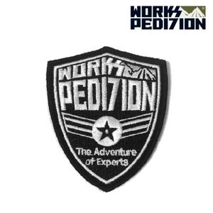 누지 와펜/패치 방패 블랙 9x7.5cm