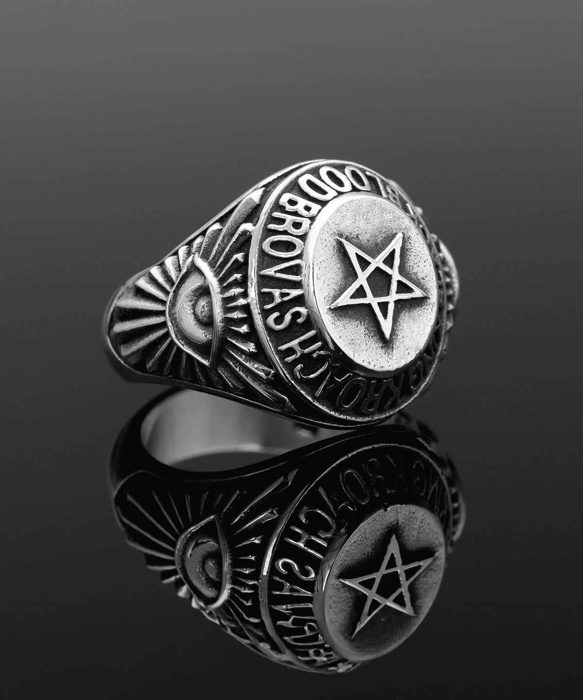 킹크로치(KING KROACH) PENTAGRAM OFFICER RING