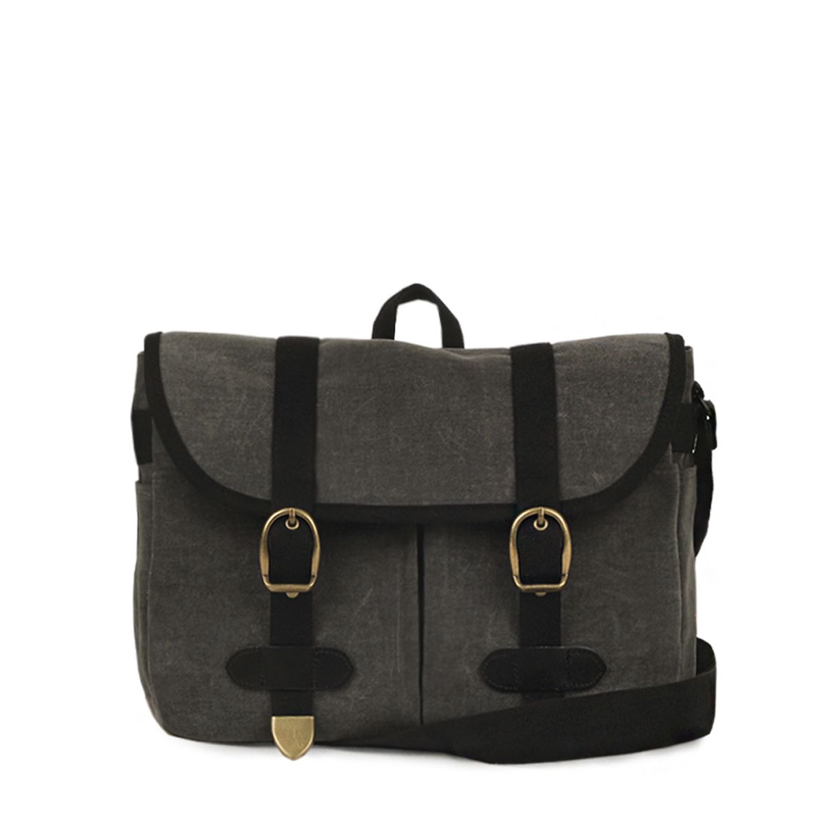 모노노(MONONO) Mailman Bag - Waxed Canvas ( Charcoal )