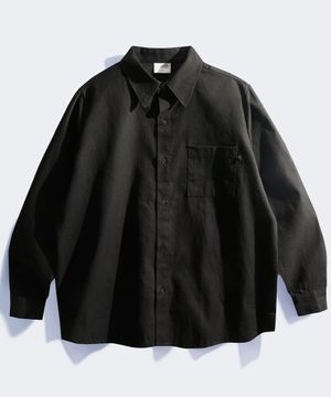 피그먼트 루즈핏 셔츠 검정 SMLS4058