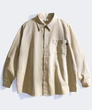 피그먼트 루즈핏 셔츠 베이지 SMLS4058