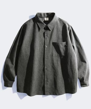 피그먼트 루즈핏 셔츠 진회색 SMLS4058