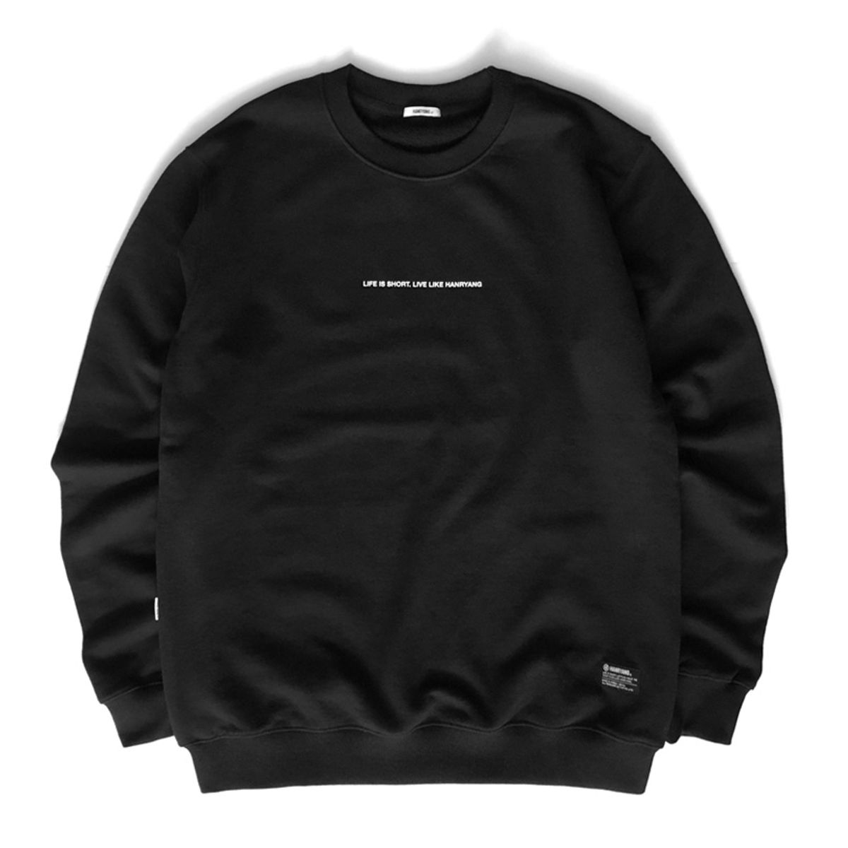 한량 컬렉티브(HANRYANG COLLECTIVE) [한량] HANRYANG SLO CREWNECK HQ BLACK 쭈리 크루넥 맨투맨