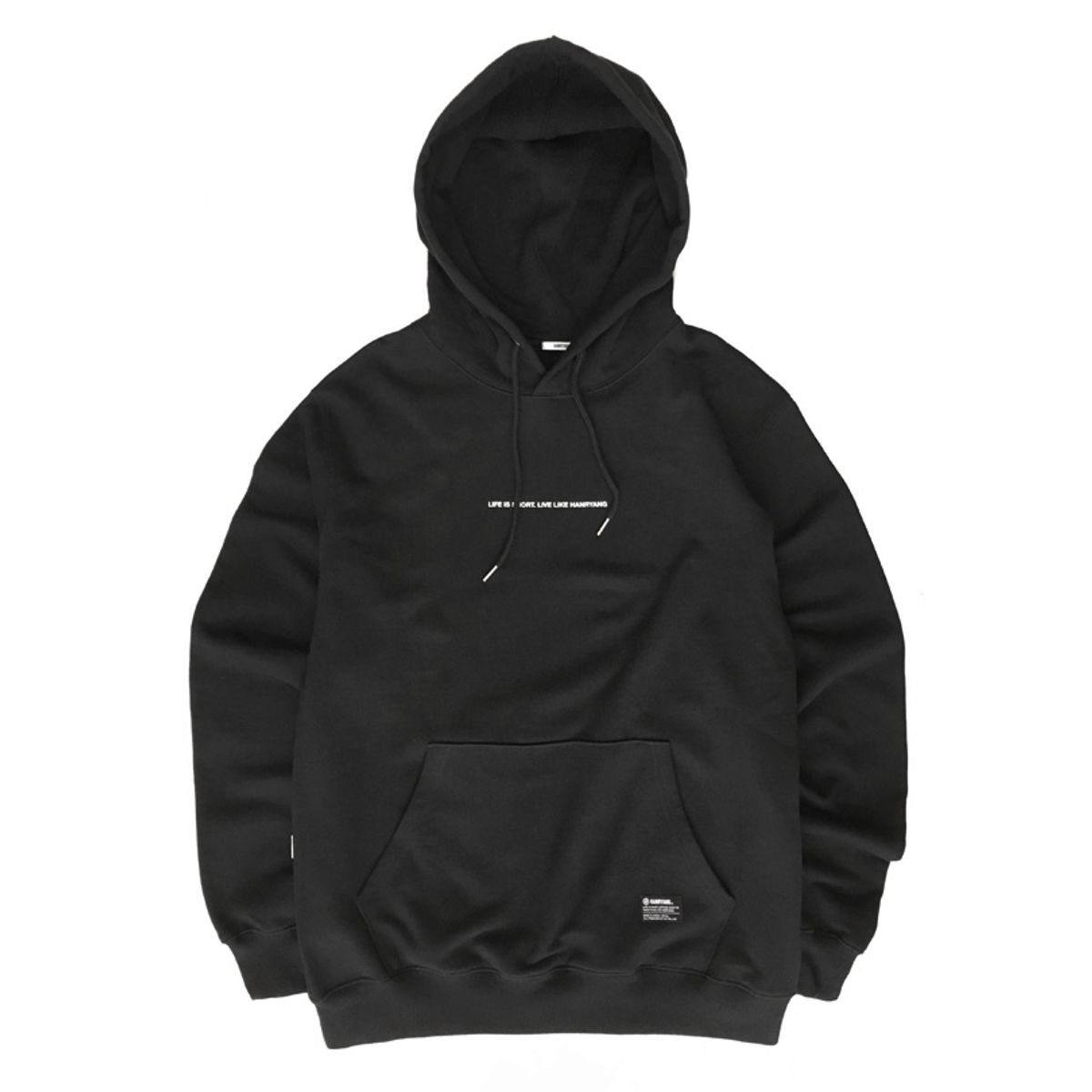 한량 컬렉티브(HANRYANG COLLECTIVE) [한량] HANRYANG SLO HOODIE HQ BLACK 쭈리 후드티 후디
