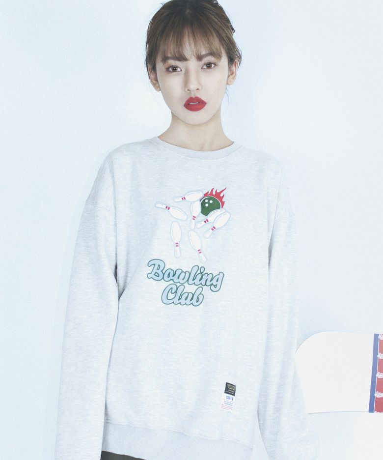 볼링클럽 크루넥 그레이