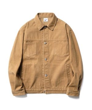 피치스킨 트윌 자켓 카멜