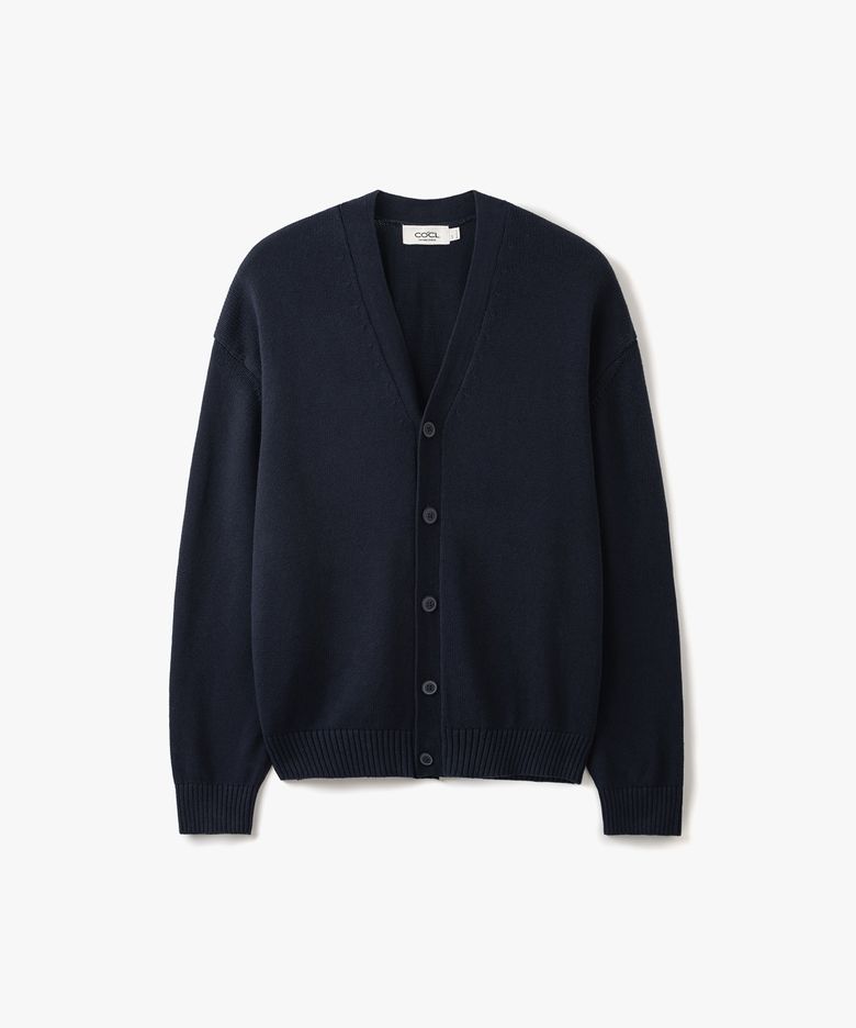 [리뉴얼ver.] 소프트 베이직 브이넥 가디건 네이비 COOSCD001NAVY