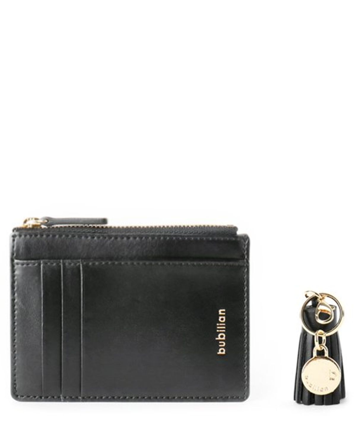 버빌리안(BUBILIAN) Leather Slim Wallet - BLACK [테슬 포함]