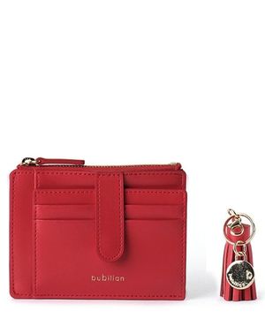 Leather Slim Edge Wallet - SCARLET[테슬 포함]